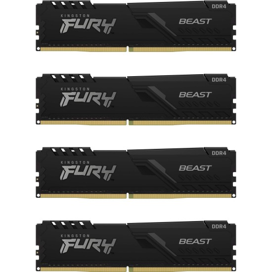 128GB (4x32GB) KINGSTON HyperX FURY Beast DDR4-3600 CL18 RAM Gaming memory Kit