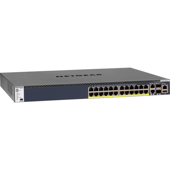 Netgear ProSAFE M4300-28G 26x RJ-45, 2x SFP+, 480W PoE+ Rackmount Managed Switch Netgear ProSAFE M4300-28G 26x RJ-45, 2x SFP+, 480W PoE+ Rackmount Managed Switch