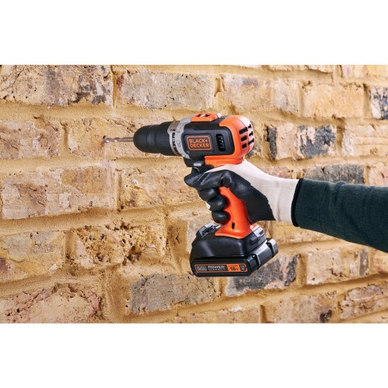 BLACK+DECKER Akku-Schlagbohrschrauber BCKSB02, 18Volt