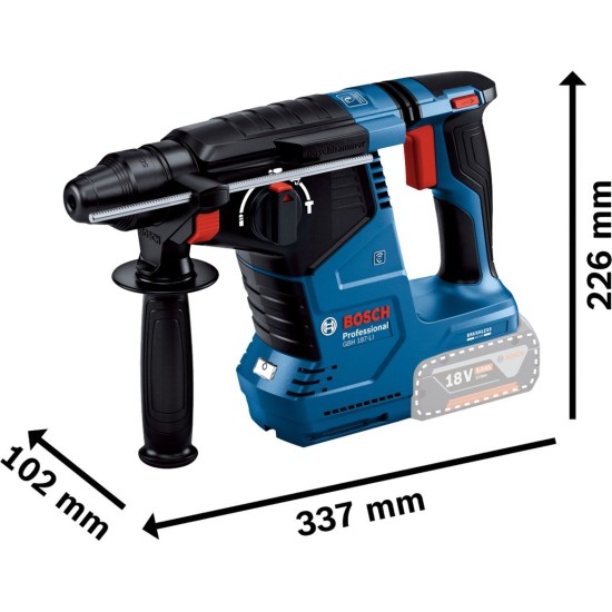 Bosch Akku-Bohrhammer GBH 18V-24 C Professional solo, 18Volt