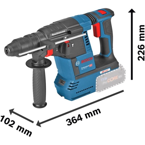 Bosch Akku-Bohrhammer GBH 18V-26 F Professional solo, 18Volt