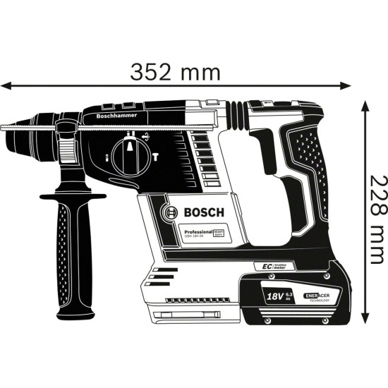 Bosch Akku-Bohrhammer GBH 18V-26 Professional solo