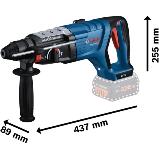 Bosch Akku-Bohrhammer GBH 18V-28 D Professional solo, 18Volt XL-BOXX