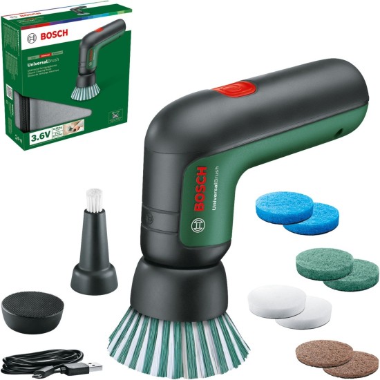 Bosch Akku-Bürste UniversalBrush Set, 3,6Volt, Bürstenschleifer