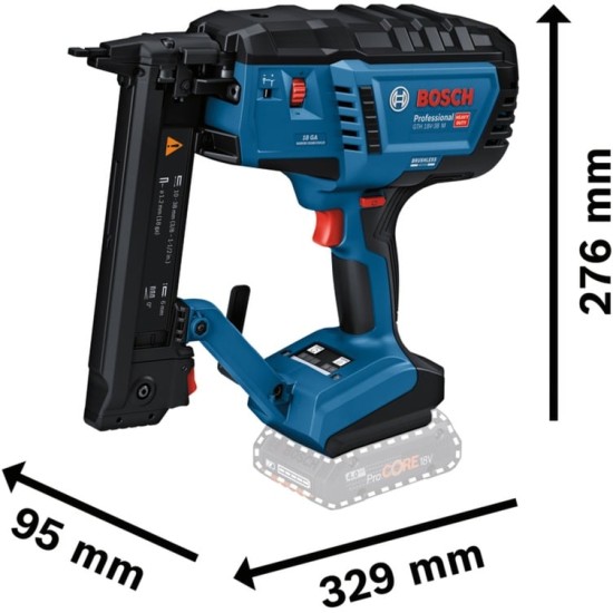 Bosch Akku-Holztacker GNH 18V-38 M Professional solo, 18Volt, Elektrotacker