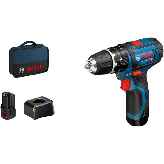 Bosch Akku-Schlagbohrschrauber GSB 12V-15 Professional, 12 Volt, Schlagbohrmaschine