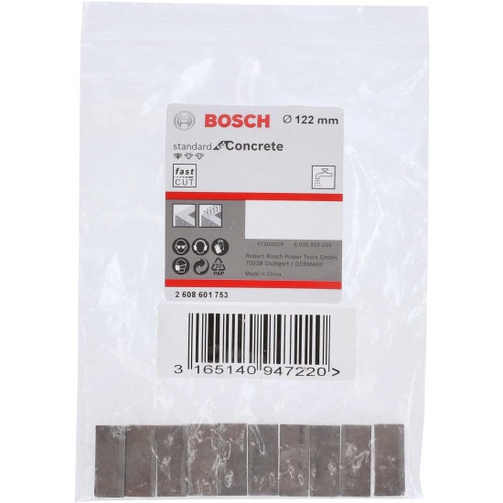 Bosch Diamantbohrkronen-Segmente Standard for Concrete, Bohrer