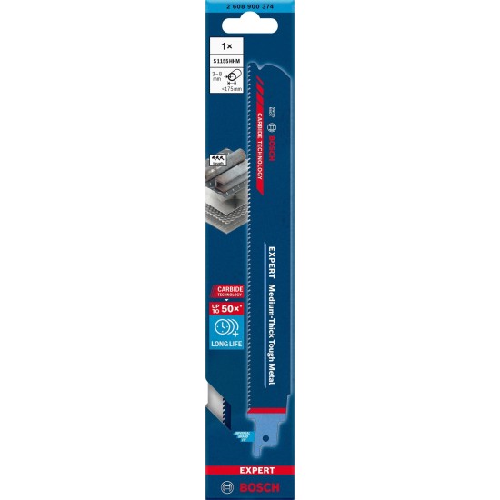 Bosch Expert Säbelsägeblatt ‘Medium-Thick Tough Metal’ S 1155 HHM