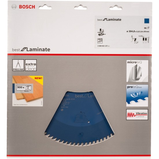 Bosch Kreissägeblatt Best for Laminate, Ø 305mm, 96Z