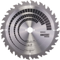 Bosch Kreissägeblatt Construct Wood, Ø 315mm, 20Z