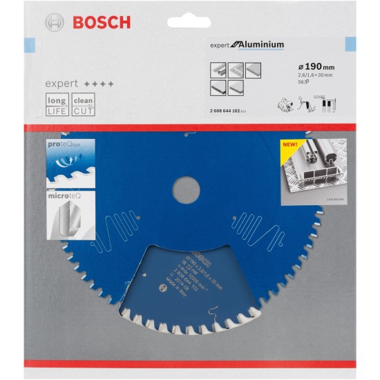 Bosch Kreissägeblatt Expert for Aluminium, Ø 190mm, 56Z