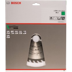 Bosch Kreissägeblatt Optiline Wood, Ø 210mm, 36Z