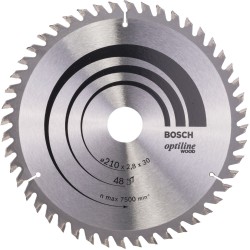 Bosch Kreissägeblatt Optiline Wood, Ø 210mm, 48Z