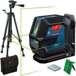 Bosch Linienlaser GLL 2-15 G Professional, mit Baustativ, Kreuzlinienlaser