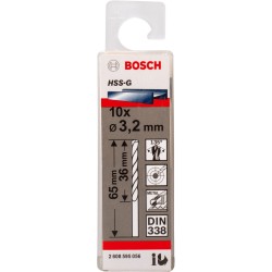 Bosch Metallbohrer HSS-G, Ø 3,2mm