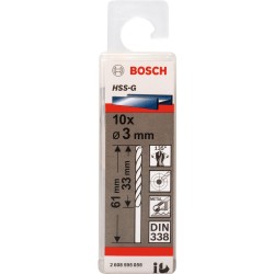 Bosch Metallbohrer HSS-G, Ø 3mm