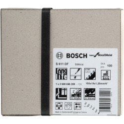 Bosch Säbelsägeblatt S 611 DF Heavy for Wood and Metal, 100 Stück