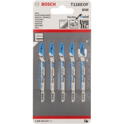 Bosch Stichsägeblatt T 118 EOF Flexible for Metal, 83mm