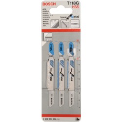 Bosch Stichsägeblatt T 118 G Basic for Metal, 92mm