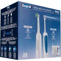 Braun Oral-B Center OxyJet Reinigungssystem - Munddusche + Oral-B Pro 1, Mundpflege