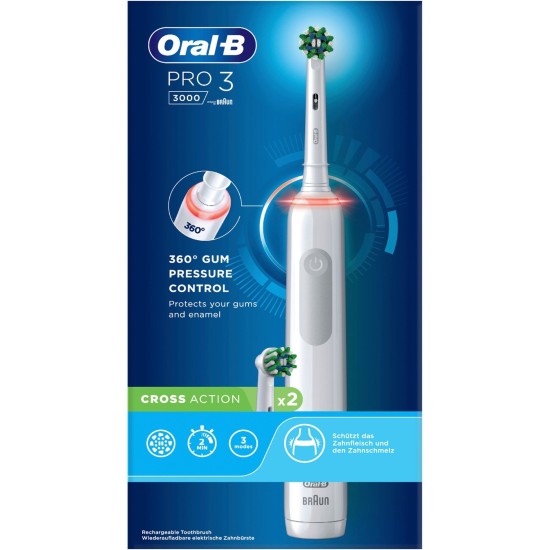 Braun Oral-B Pro 3 3000 CrossAction, Elektrische Zahnbürste