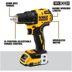 DEWALT Akku-Bohrschrauber DCD708D2T, 18Volt