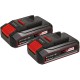 Einhell Akku Power-X-Change TWIN-PACK 18Volt 2,5Ah CB