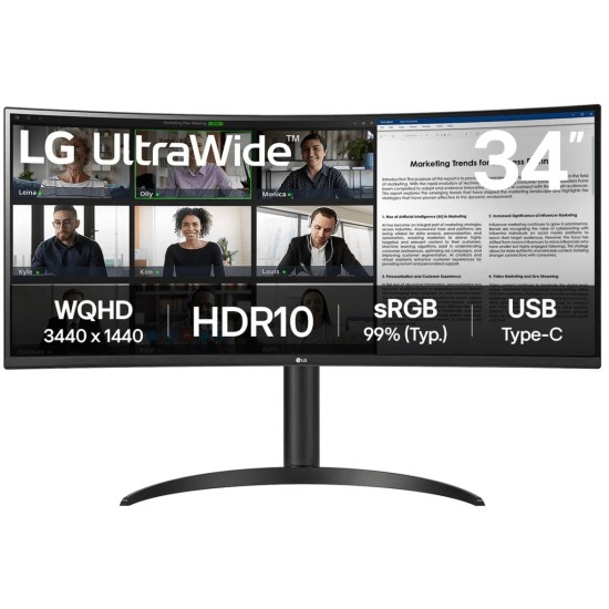 LG 34WR55QK-B, LED-Monitor