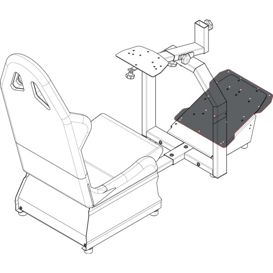 RaceRoom Adapterplatte für Pedalerie, Befestigung/Montage