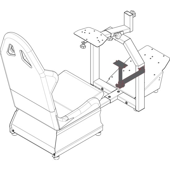 RaceRoom Schaltknauf Halter Logitech G25/G27, Halterung