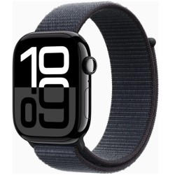 Apple Watch S10 Diamantschwarz Aluminium Sport Loop Tinte GPS 42mm MWWG3QF/A 2024