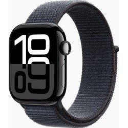 Apple Watch S10 Diamantschwarz Aluminium Sport Loop Tinte GPS + Cellular 42mm MWX83QF/A 2024