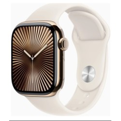 Apple Watch S10 Gold Titanium Sport Band Polarstern - M/L GPS + Cellular 42mm MX073QF/A 2024
