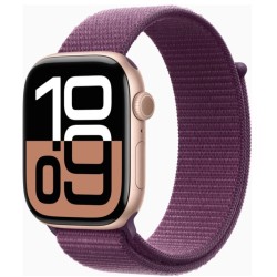 Apple Watch S10 Roségold Aluminium Sport Loop Pflaume GPS + Cellular 46mm MWY83QF/A 2024