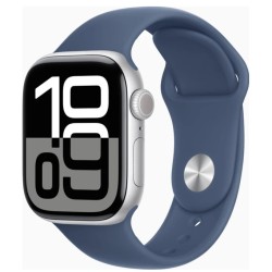 Apple Watch S10 Silber Aluminium Sport Band Denim - S/M GPS + Cellular 42mm MWX33QF/A 2024