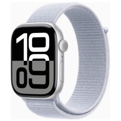 Apple Watch S10 Silber Aluminium Sport Loop Blaue Wolke GPS + Cellular 42mm MWX53QF/A 2024