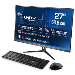 CSL Unity F27B-ALS All-in-One PC 27" (68,6cm) FHD Display, Intel N200, 8GB RAM, 256GB M.2 SSD, Intel Grafik, Wi-Fi 6, Bluetooth 5.2, Windows 11 CSL Unity F27B-ALS All-in-One PC 27" (68,6cm) FHD Display, Intel N200, 8GB RAM, 256GB M.2 SSD, Intel Grafik, Wi-Fi 6, Bluetooth 5.2, Windows 11