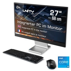 CSL Unity U27 All-in-One PC 27" (68,6cm) FHD Display, Intel Core i5-1235U, 32GB RAM, 1000GB M.2 SSD, Intel Grafik, Wi-Fi 6, Bluetooth 5.2, Windows 11 CSL Unity U27 All-in-One PC 27" (68,6cm) FHD Display, Intel Core i5-1235U, 32GB RAM, 1000GB M.2 SSD, Intel Grafik, Wi-Fi 6, Bluetooth 5.2, Windows 11