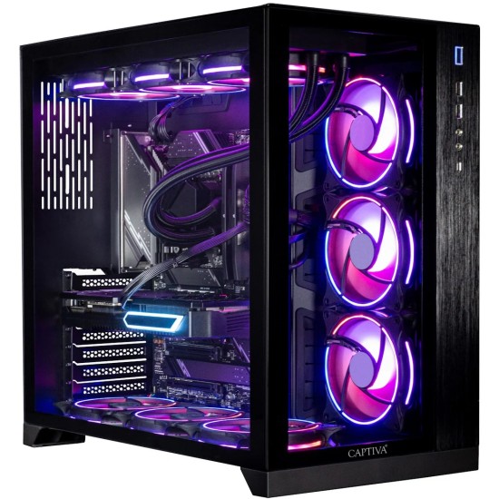 Captiva Highend Gaming PC R89-083 AMD Ryzen 7 9800X3D, 32GB DDR5 RAM, 2TB M.2 SSD, NVIDIA GeForce RTX 5080 (16GB GDDR7), X670E, Windows 11 Home