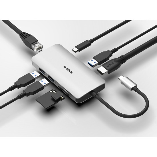 D-Link DUB-M810 8‑In‑1 USB‑C Hub, Dockingstation