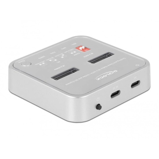 DeLOCK USB 3.0 Docking- und Klonstation M.2 NVMe/M.2 SATA/SD, Dockingstation