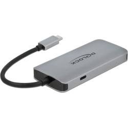 DeLOCK USB 3.2 Gen 1 Hub mit 4 Ports und Gigabit LAN und PD, Dockingstation