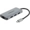 DeLOCK USB 3.2 Gen 1 Hub mit 4 Ports und Gigabit LAN und PD, Dockingstation
