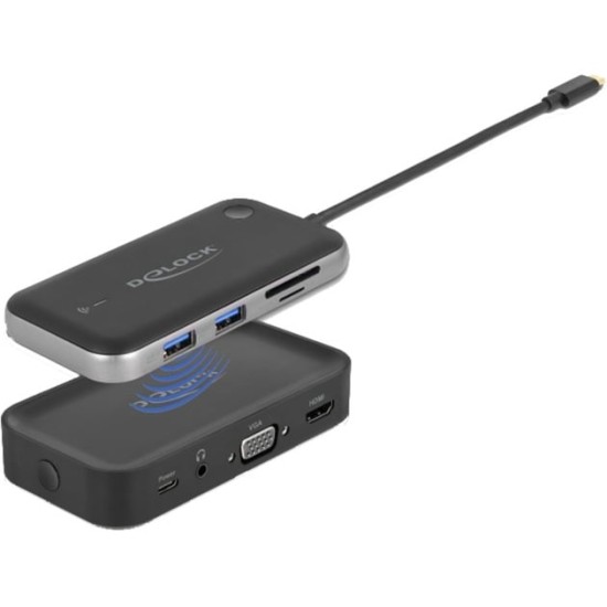 DeLOCK USB-C Docking Station FHD HDMI+VGA, Dockingstation