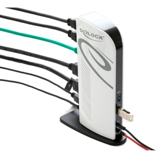 DeLOCK USB Dockingstation Dual HDMI Full-HD / USB 3.2 / LAN / Audio