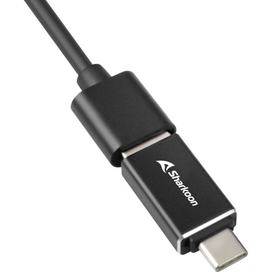 Sharkoon 3-Port USB 3.2 Gen 1 Alu Hub + Ethernet, Dockingstation