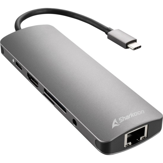 Sharkoon USB 3.0 Type C Combo Adapter, Dockingstation