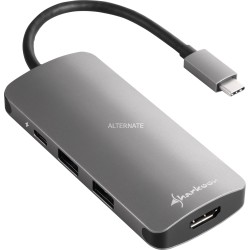 Sharkoon USB 3.0 Type C Multiport Adapter	, Dockingstation