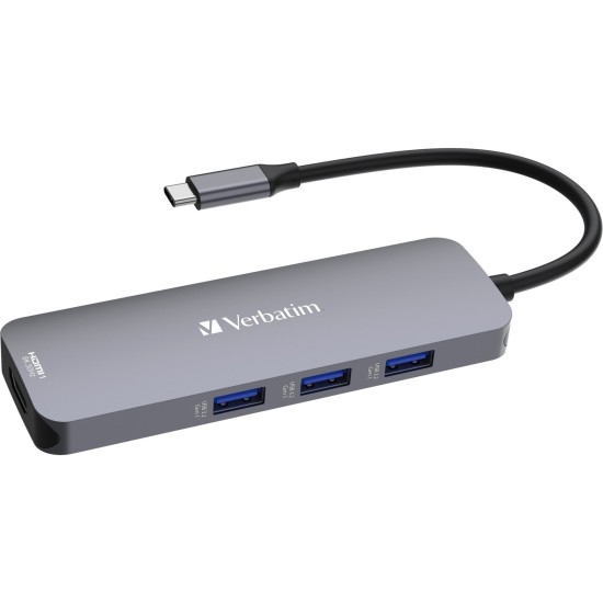 Verbatim USB-C Pro Multiport-Hub CMH-08, 8 Port, Dockingstation