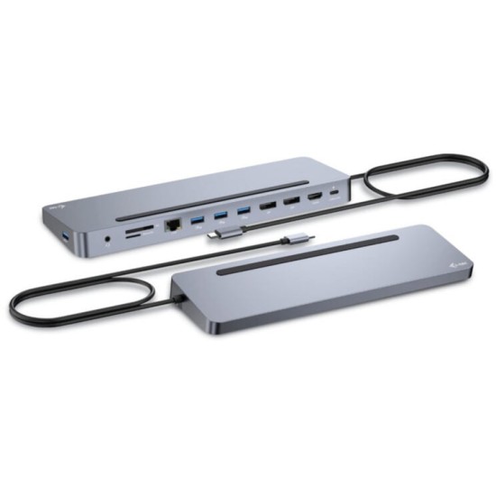 i-tec USB-C Metal Ergonomic Triple 4K Docking Station, Dockingstation
